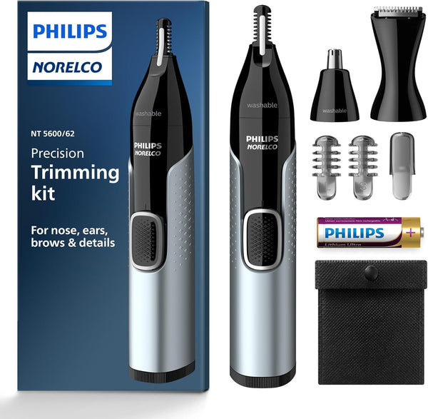 Philips Norelco Nose Trimmer 5000, Nose, Ears, Eyebrows Trimming Kit NT5600/62