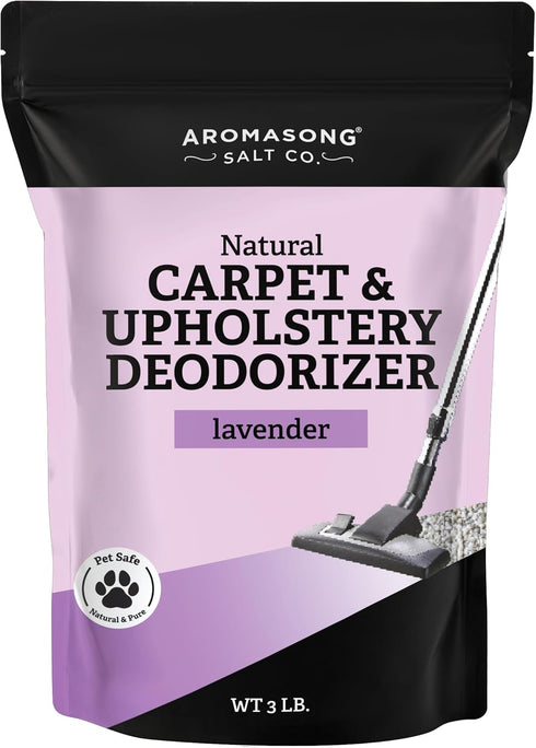 Aromasong Natural Carpet Deodorizer - Lavender Scent Upholstery & Carpet Freshener Powder for Homes with Pets