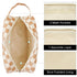Narwey Travel Toiletry Bag for Women, Dopp Kit Makeup Organizer for Toiletries and Cosmetics (Light Brown Checkerboard)