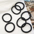 Spiral Hair Ties (Thin Black, 12 Pcs) - No Crease Plastic Coil Ponytail Holders for Women