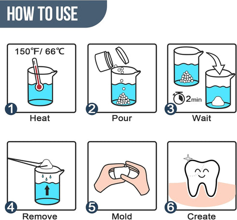 Tooth Repair Kit, 30ml Moldable Tooth Replacements Kit with Moldable Plastic Thermoplastic Beads
