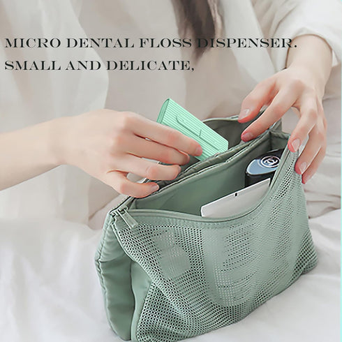 Holy Rose Portable Dental Floss Picks Dispenser, Travel Floss Storage Case with 80 Count Toothpicks Flosser Sticks