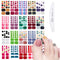 WOKOTO 20 Sheets Solid Toe Nail Polish Strips Stickers and 1 Nail File Manicure Kit for Women Girls