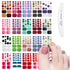 WOKOTO 20 Sheets Solid Toe Nail Polish Strips Stickers and 1 Nail File Manicure Kit for Women Girls