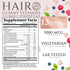 Sugar Free Hair Vitamins Gummies with Biotin 5000 mcg, Vitamin A, B12, C, D, E, Folic Acid, Supports Hair Growth Gummy, Vegetarian Friendly, Supports Strong Beautiful Hair and Nails - 60 Gummies