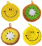 4 Count Fun Smile Face Dish Scrubbers, Premium Quality Acrylic Dish Cleaning Sponges for Kitchen