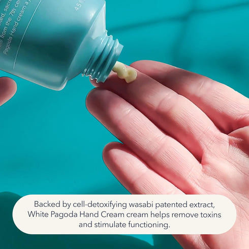 Onsen Japanese Anti Aging Hand Cream - Firming Lotion with Pagoda Flower Enzyme, Wasabi Extract, Hyaluronic Acid, Shea