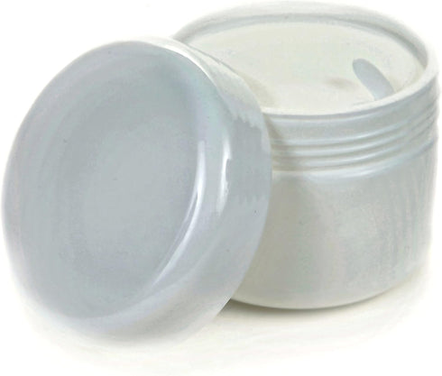 Vivaplex 24 White Cosmetic Jars, 2 oz with Liners and Dome Lids