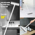 BOOMJOY 2 Pack Floor Scrub Brush with Long Handle, 2 in 1 Scrape and Brush for Cleaning Deck, Tile