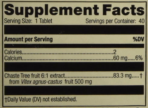Chaste Tree 40 Tabs