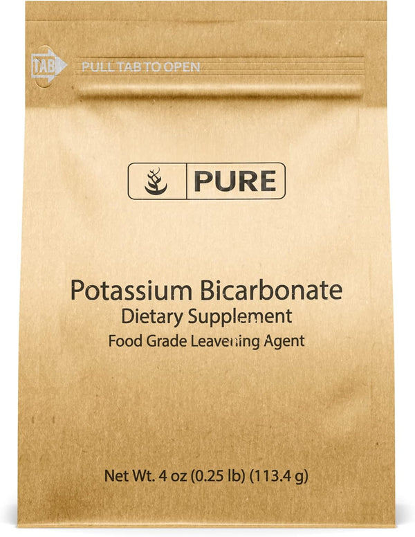 Pure Original Ingredients Potassium Bicarbonate - 4oz, Natural, Food Safe, Electrolyte, Leavening