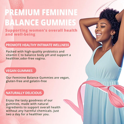 Nature Aurora Gummies Immune 60 Count Premium Feminine Balance - Women's pH Balance & Vaginal Probiotics Support