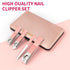 ZIZZON Mini Travel Manicure Set, 10 in 1 Stainless Steel Nail Clipper Grooming Kit with Case, Pink