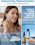Non-Slip Grip Stainless Steel Gua Sha Tool for Face, Ribbed Facial Guasha Massage Tool, Cooling Metal Face Massager