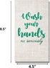Jorina 32 Count 8.5"x 4.5" Etiquette Guest Towels Disposable Bathroom Paper Napkins (Wash Your Hands)