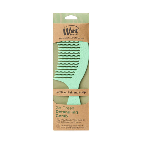 Wet Brush Go Green Tea Tree Oil Infused Treatment Comb, Wide Tooth Hair Detangler with WaveTooth Design