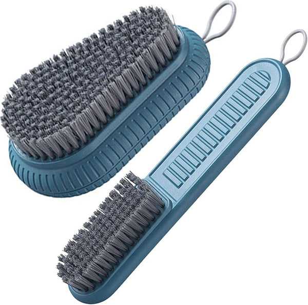 Soft Bristle Cleaning Brush, Laundry Scrub Brush for Clothes, Shoes, Easy Grip Household Tool, Blue