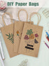 TYLPFH 5/10/20/30pcs Portable(30pcs) Brown Paper Bags With Handles, Bulk, Retail, Shopping, Milk Tea