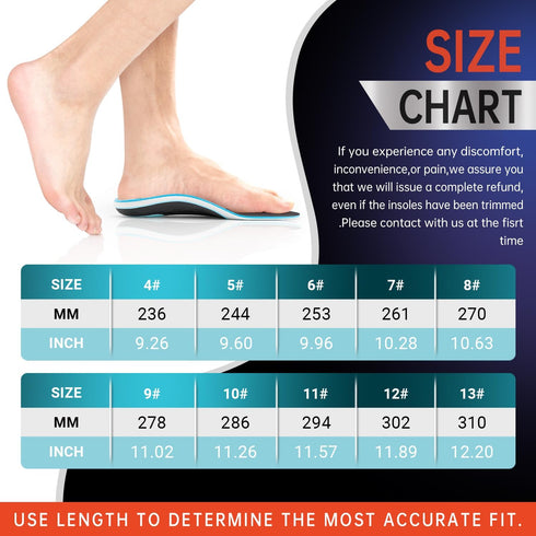 PCSsole Plantar Fasciitis Insoles for Men Women, Heavy Duty High Arch Support Inserts for Flat Feet Pain Relief