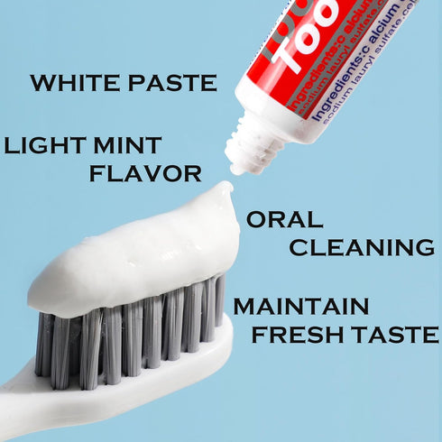 100 Tubes Bulk Travel Size Toothpaste, Extra Small 0.35oz Peppermint Mini Disposable for Hotel, Guests, Charity