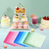 120PCS Dusty Blue Cocktail Party Napkins, Gradient Blue Scalloped Beverage Dessert Paper Napkins for Events
