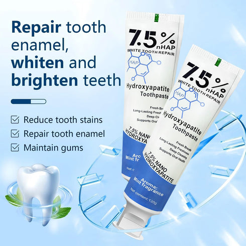 Zeamyhy 7.5% 4.23 OZ Hydroxyapatite Toothpaste for Advanced Enamel Protection, Appropriate for Sensitive Teeth, Gentle