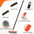 MAVRIZ Stainless Steel Concrete Brush with Long Handle - Heavy Duty Deck Brush for Concrete Cleaning, Outdoor Broom