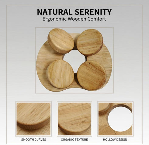 Vestamore 9.1 6.7 Wooden Sauna Headrest, Natural Wood Accessories, Neck Relax, Lumbar Support, x in, Breathable Hollow