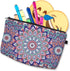 Deanfun 3 Piece Set Waterproof Cosmetic Bag, Travel Toiletry Pouch Makeup with Zipper (Mandala 1)