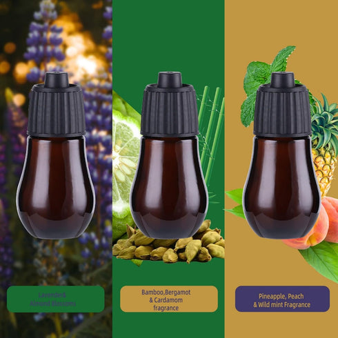 Waterless Essential Oil Diffuser Set, Cordless, 3 Timer Settings, Battery Operated for Bedroom, Yoga Studio, Bathroom,
