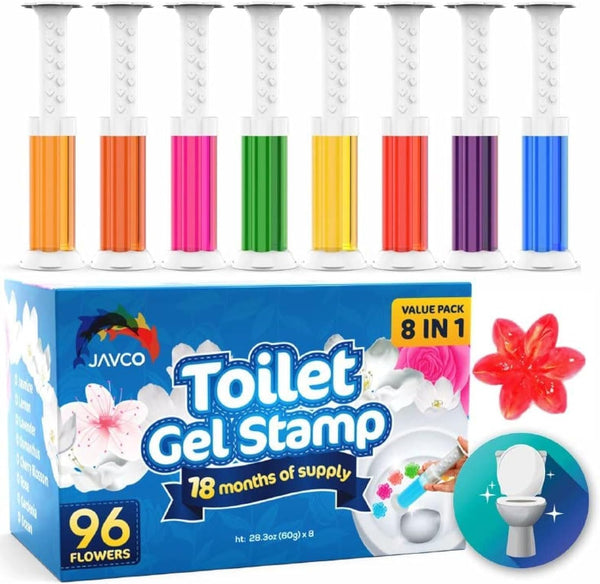 '-96 Flowers- Flower Toilet Gel Stamp, Toilet Fresheners Gel for Scented Freshness