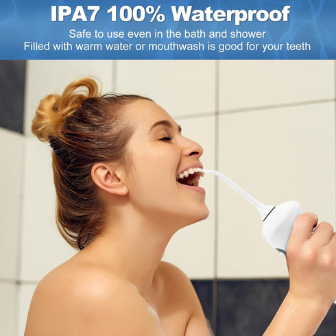 Cordless Water Flosser for Teeth: Portable Dental Oral Irrigator for Travel, 300ML Cleaning Picks