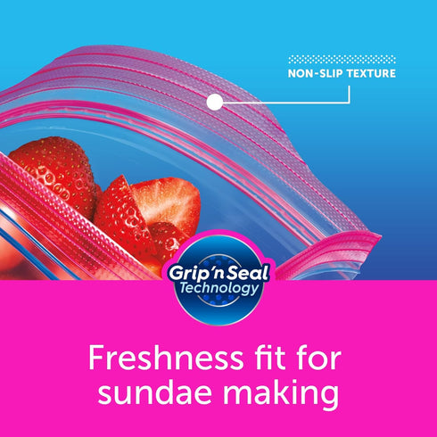 Ziploc Quart Food Storage Bags, 100 Count, Stay Open Design with Stand-Up Bottom