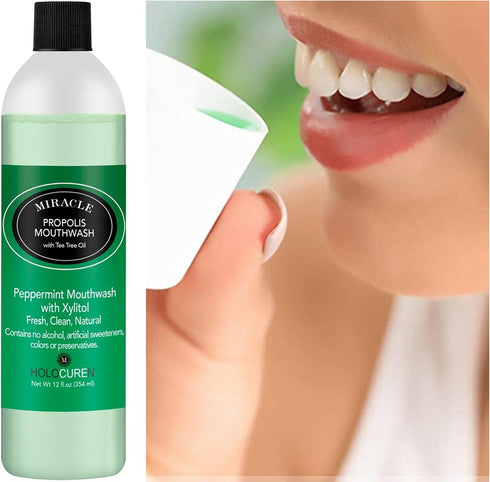 Miracle Propolis 12 oz Mouthwash with Tea Tree Oil, No Fluoride