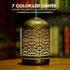 kakoda 250ML Essential Oil Aromatherapy Diffuser for Home Bedroom Office Metal Hollow Decorative Room Ultrasonic Air