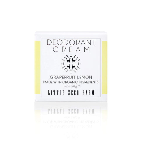 Little Seed Farm All Natural Deodorant Cream - Aluminum Free, 2.4 Ounce, Grapefruit Lemon