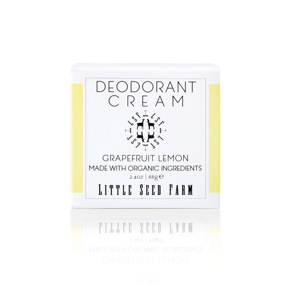 Little Seed Farm All Natural Deodorant Cream - Aluminum Free, 2.4 Ounce, Grapefruit Lemon