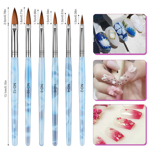 TOROKOM 19Pcs Nail Art Brushes Set, Nail Art Tool for Acrylic Application, Includes Dotting Pens and Gel Brush