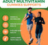 Halal Adult Multivitamin Gummies for Men, Women, Complete Nutritional Support with Biotin, Vegan, Natural Fruit