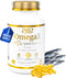 Omega 3 Fish Oil Supplement with Vitamin D3 5000 IU - 1000mg Triglyceride Capsules for Brain Health - VIT D3 & Omega 3