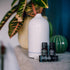 White Stone Essential Oil Diffuser Ceramic Aromatherapy Diffuser with Ultrasonic Mist, LED Ambient Light & Auto