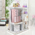 Sorbus 360° Makeup Organizer, Grey Rustic Wood Storage Carousel for Cosmetics, Rotating Makeup Organizer for Vanity