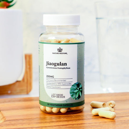 Jiaogulan Extract Supplement, 90 Vegan Capsules, Gynostemma Pentaphyllum Standardized to 98% Gypenosides, Non-GMO