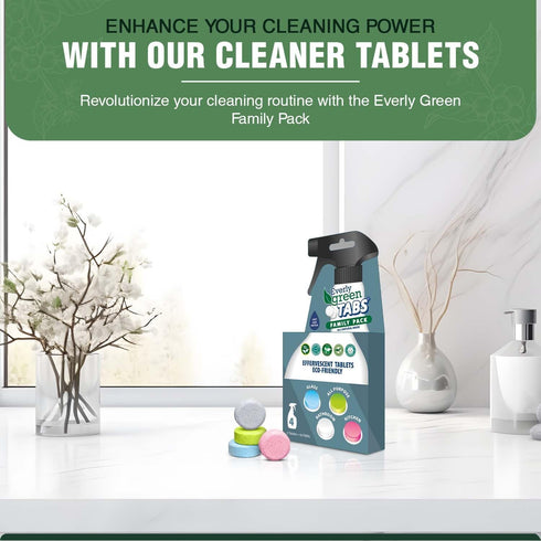All Purpose Cleaner Tablets – Family Pack – Eco-Friendly Natural Kitchen Cleaner, Glass, Bathroom & Water Stain Remover