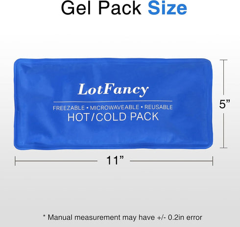 LotFancy Ice Pack for Injuries - Pack of 2, Reusable Hot Cold Pack for Therapy, Pain Relief for Back, Shoulder, Neck,