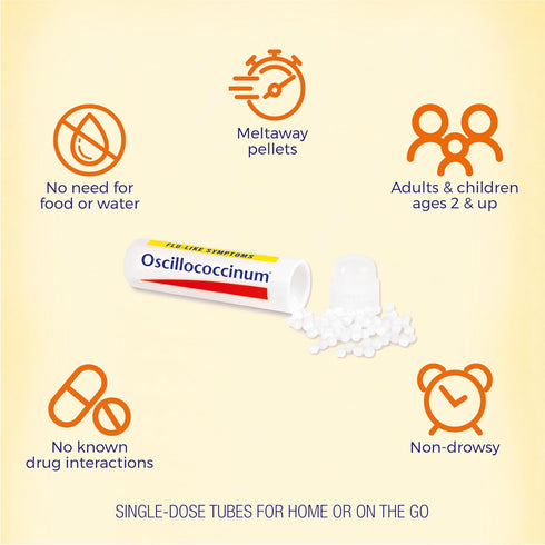 Boiron Oscillococcinum - Relief from Flu-Like Symptoms, Body Aches, Headache, Fever, 60 Count (2 Pack of 30)