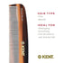Kent 7T Handmade All Fine Tooth Pocket Comb for Men, Hair Styling, Mustache and Beard, Made in England