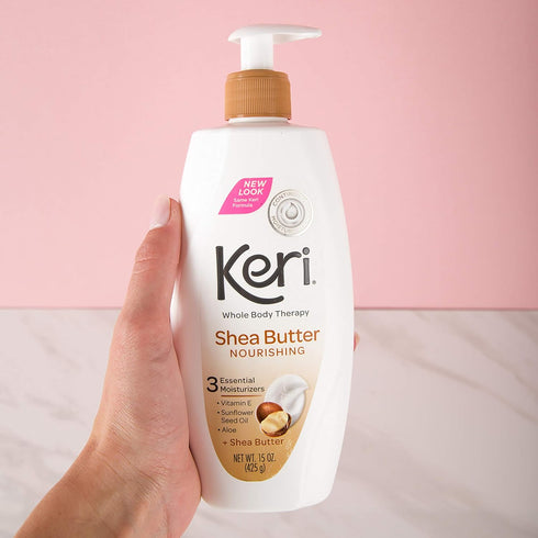 Keri Nourishing Shea Butter Body Lotion, 15 Ounce for Hydration