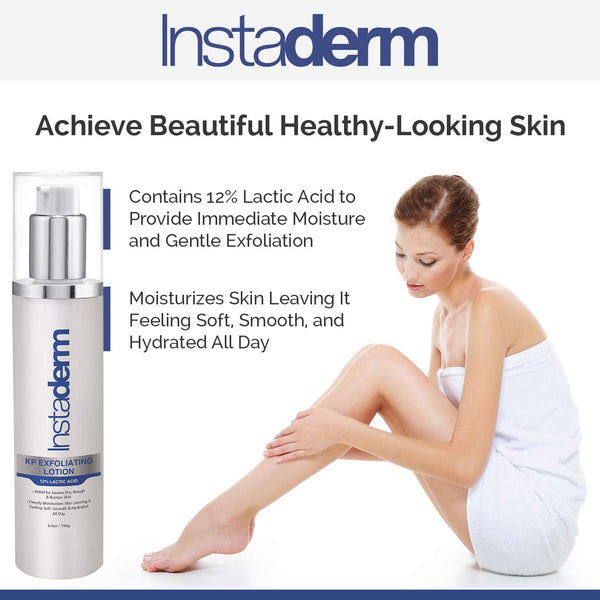 KP Bump Eraser Keratosis Pilaris Treatment - Smoothing Exfoliating Moisturizing Lotion with Lactic Acid, AHA for Bumpy