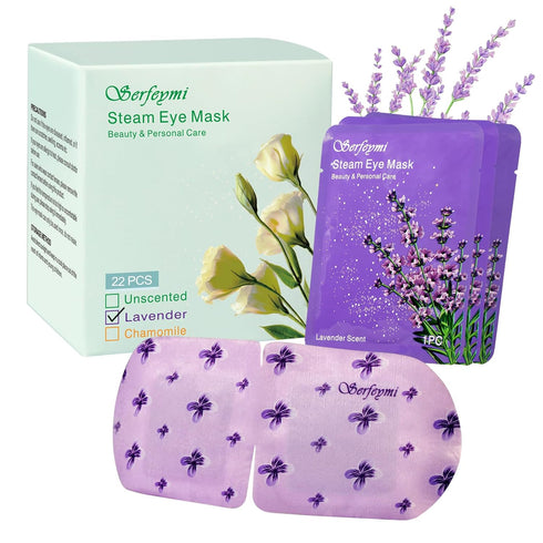 Serfeymi 22 Packs Self-Heating Steam Eye Masks, Disposable Warm Eye Mask for Mother's Day Gifts
